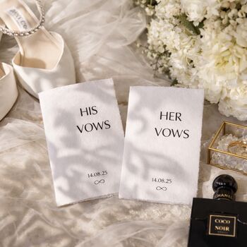 Vow Books Personalised Wedding Vow Cards Cotton Paper, 2 of 10