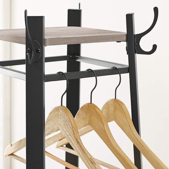 Coat Stand Coat Rack Coat Tree With Hooks And Shelves, 7 of 8
