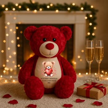 Personalised Love Bear Large Red Teddy Bear, 6 of 7