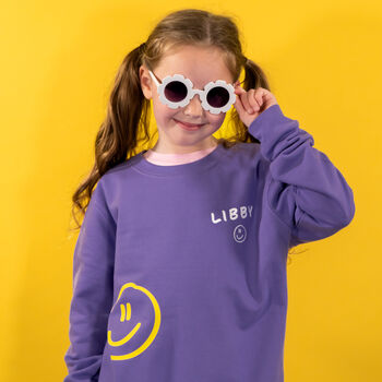 Children's Personalised Scribble Smiley Sweatshirt, 7 of 12