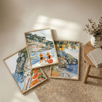 Set Of Three Amalfi Art Prints, 7 of 8