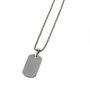 Engravable Grade Two Titanium Dog Tag Pendant With Optional Chain, thumbnail 5 of 8