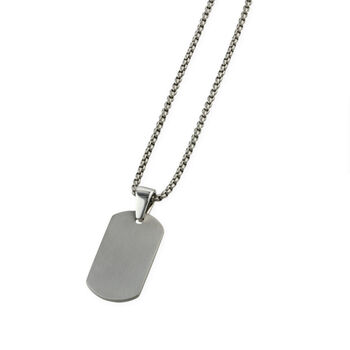 Engravable Grade Two Titanium Dog Tag Pendant With Optional Chain, 5 of 8