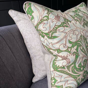 Bachelors Button Green William Morris 18' Cushion Cover, 2 of 4