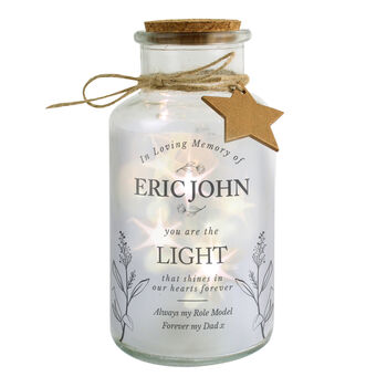 Personalised In Loving Memory LED Glass Jar – Christmas Light Decoration, 4 of 4