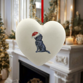 Labradoodle Black Ceramic Bauble, 3 of 4