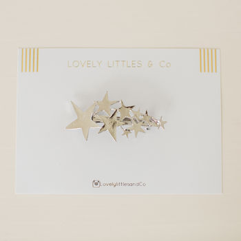 Star Hair Clip Barrette Gold Or Silver, 7 of 10