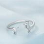 Sterling Silver Sausage Dog Adjustable Ring S925 Sterling Silver, thumbnail 2 of 3