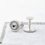 Personalised Sterling Silver And Lapis Lazuli Cufflinks, thumbnail 2 of 7