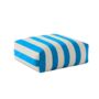Hand Painted Linen Floor Cushion Cube In Stripe Print, thumbnail 5 of 12
