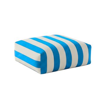 Hand Painted Linen Floor Cushion Cube In Stripe Print, 5 of 12