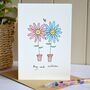 Flowers In Love Personalised Handmade Card, thumbnail 2 of 4
