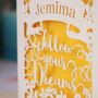 Personalised Papercut Follow Your Dreams Card, thumbnail 3 of 7