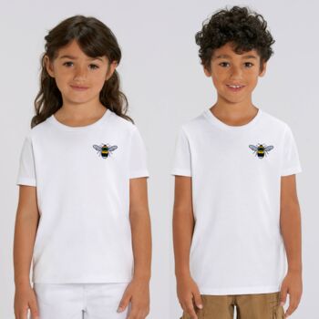 Organic Cotton Embroidered Bee T Shirt, 3 of 6