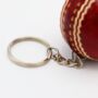 Personalised Vintage Miniature Cricket Ball Keyring, thumbnail 3 of 6