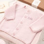 New Baby Girl Blanket, Cardigan, Hat And Mittens Gift Set, thumbnail 8 of 12