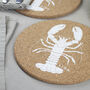 Cork Placemats And Coasters | Lobster, thumbnail 1 of 7