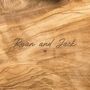 Personalised Engagement Olive Wood Serving Board, thumbnail 7 of 11