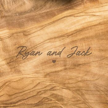 Personalised Engagement Olive Wood Serving Board, 7 of 11