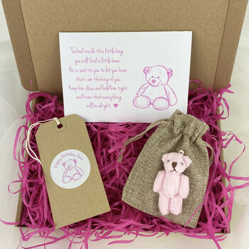 A Little Brown Pocket Teddy Bear Hug Thinking Of You Gift, 5 of 7