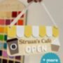 Personalised Wooden Play Kitchen Market Shop Sign Montessori Pretend Play Accessory, thumbnail 1 of 6