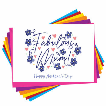 Fabulous Mum Floral Mothers Day Card, 2 of 3
