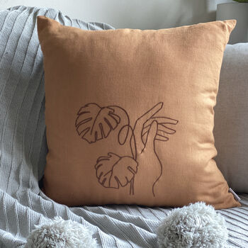 Embroidered Linen Cushion, 4 of 7