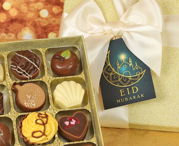 Sparkly Gold Eid 16 Chocolate Gift Box, 2 of 2