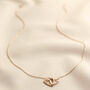 Personalised Solid Gold Interlocking Hearts Necklace, thumbnail 6 of 6