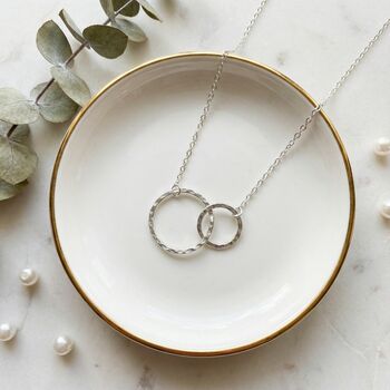 You Are Extraordinary Sterling Silver Interlocking Circle Necklace Friendship Gift For Her, 2 of 4