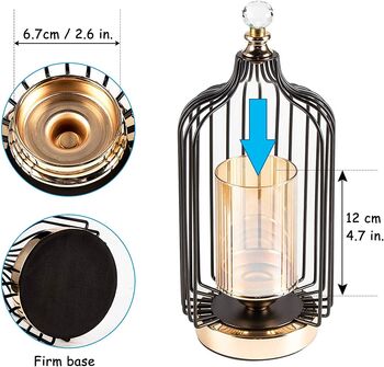 Set Of Two Hurricane Candle Holder Lantern Decorative, 6 of 6