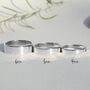 Men's Silver Personalised Eternity Ring, thumbnail 10 of 12