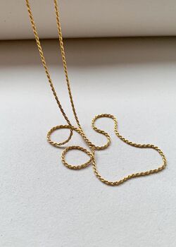 Sterling Silver Rope Chain Necklace, 2 of 5
