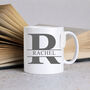 Personalised Initial And Name Mug – 10oz Glossy White, thumbnail 4 of 8