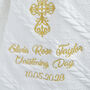 Personalised Christening Blanket With Bow, thumbnail 3 of 10