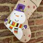 Hessian Snowman Stocking, thumbnail 2 of 3