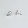 Sterling Silver Crystal Dolphin Stud Earrings, thumbnail 4 of 5