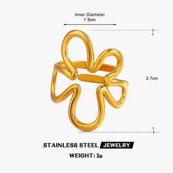 Abstract Blossom Adjustable Statement Ring, 4 of 5