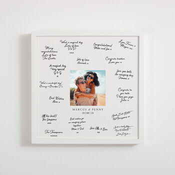 Personalised Wedding Photo Frame Guest Book, 10 of 11