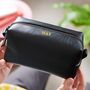 Personalised Travel Leather Wash Bag, thumbnail 7 of 7