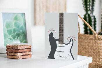 Stratocaster Guitar Birthday Card | Guitarist Card, 5 of 5