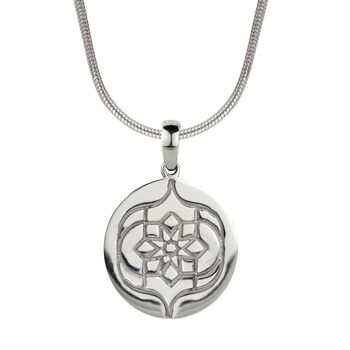 Sterling Silver Cw Motif Unisex Necklace, 8 of 11