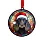 Working Cocker Spaniel Black In Santa Hat Suncatcher Decoration, thumbnail 7 of 8