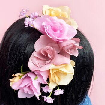 Pastel Pink Floral Blossom Headband, 2 of 4