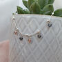 Sterling Silver Personalised Heart Charm Initials Satellite Chain Bracelet, thumbnail 4 of 5