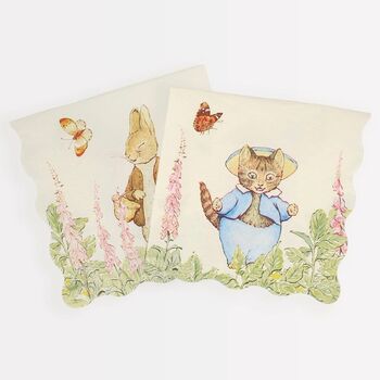 Peter Rabbit In The Garden Large Party Napkins X 16, 2 of 4