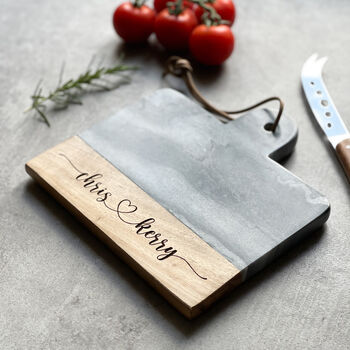 Personalised Marble Cheese Board, 2 of 3