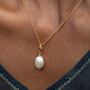 Baroque Pearl Necklace, Silver Or Gold Plated, thumbnail 1 of 10