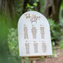 Engraved Wooden Arch Seating Plan Wedding Sign, thumbnail 3 of 3