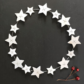Star Wreath ~ White Wood, 2 of 3